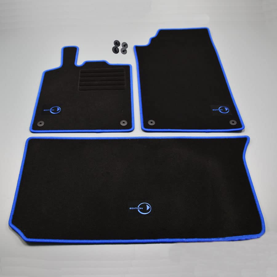 Velours Fußmatten Logo kompatibel mit Smart Fortwo 451 Coupe