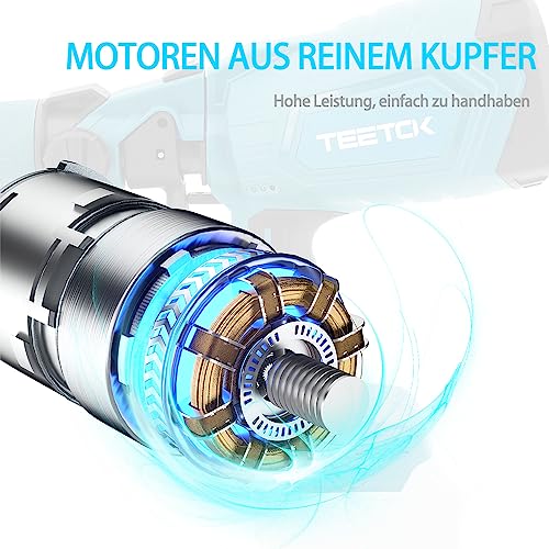 Akku-Farbspritzpistole TEETOK 18V Farbsprühsystem mit 1000ml Behälter