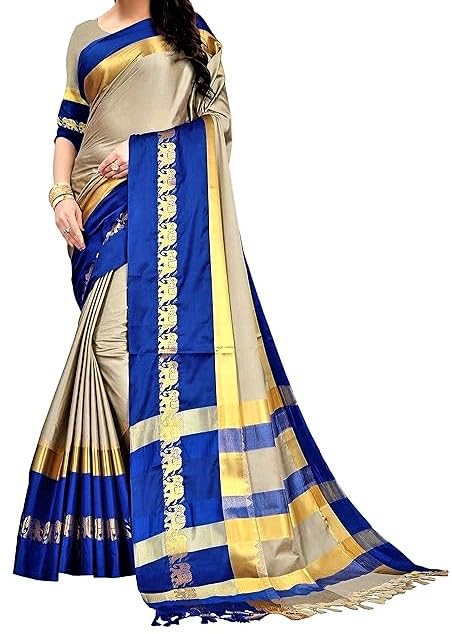 Women's Essentials Elegance Series: Elephant Logo Saree | Hathi Design | Silk | Cotton | Elegance of South India