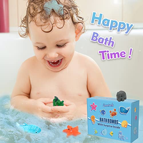 Bath Bombs For Kids With Surprise Toys Inside For Girls Boys - 12 Shell Kids Bath Bombs Gift Set, Handmade Bubble Bath Fizzes Bomb For Chrildren Birthday Christmas And Party Favor #TOP2