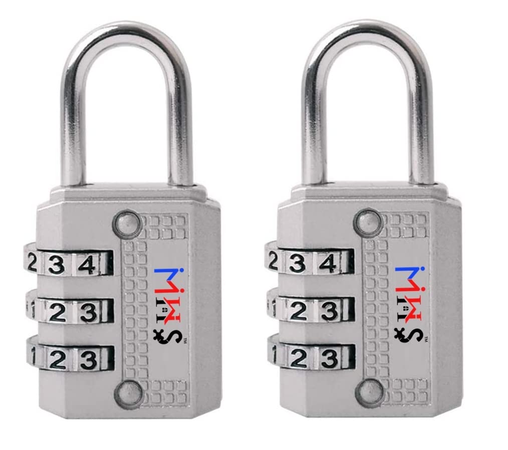 MHS Number Combination Code Padlock - Password Lock (3 Digit Silver, Pack of 2) (B0C6FGCFN4) Amazon Price History, Amazon Price Tracker