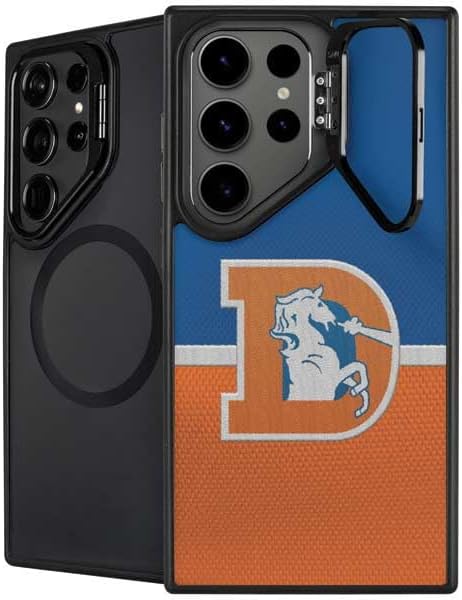 Skinit Kickstand Phone Case Compatible with Galaxy S24 Ultra - Officially Licensed NFL Denver Broncos Retro Logo Design