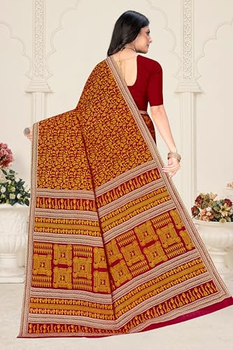 Image of TAMAIRA FASHION Mulmul Pure Cotton Saree For Woman Warli Printed |Office Wear Daily Wear Sarees For Women Without Blouse Piece(Available in 16 Colours)