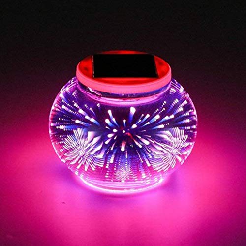 Flameer 2 Peças Cor Mudança Mosaico Luzes Solares Bola De