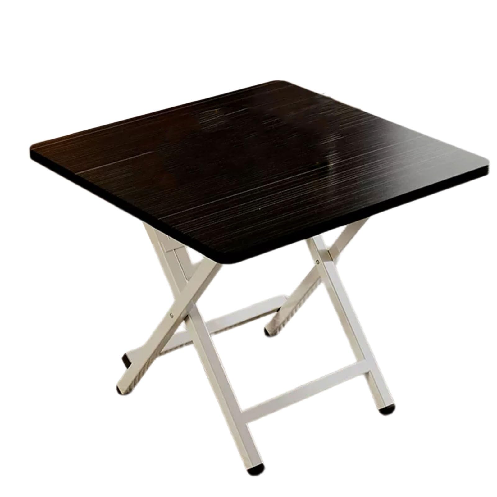 Small Foldable Table Portable Artificial Board Dining Table, Foldable and Convenient Dining Table, Small Kitchen Table Sewing Table for Small Spaces(Black,70 * 70 * 50cm)