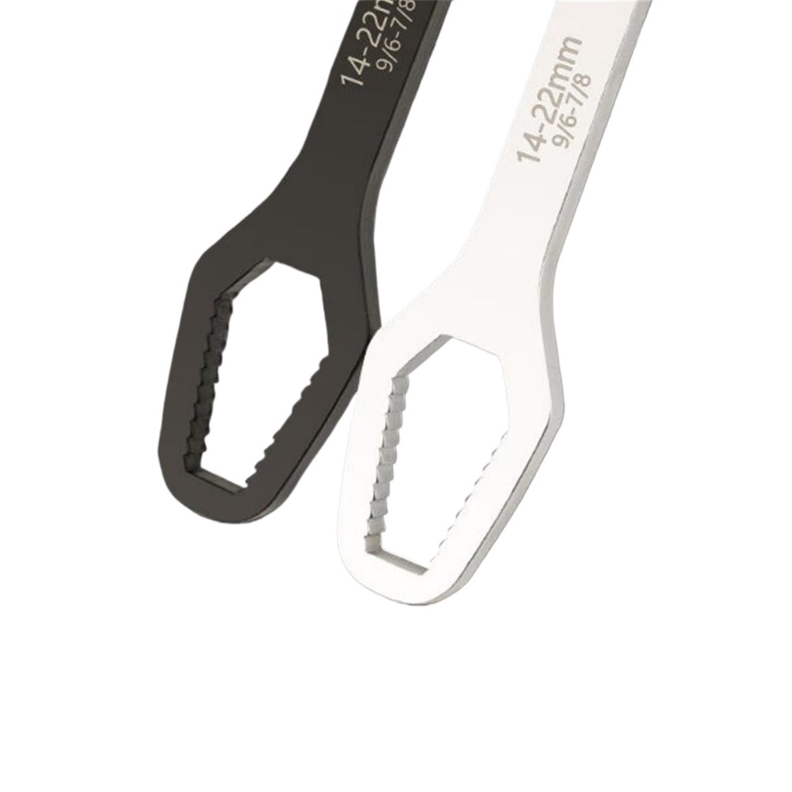 Wielofunkcyjny klucz Torx 8-20 mm, uniwersalny samozaciskowy klucz nasadowy z grzechotką 5/16-7/8 cala, klucz wąski (czarny 1 szt.)