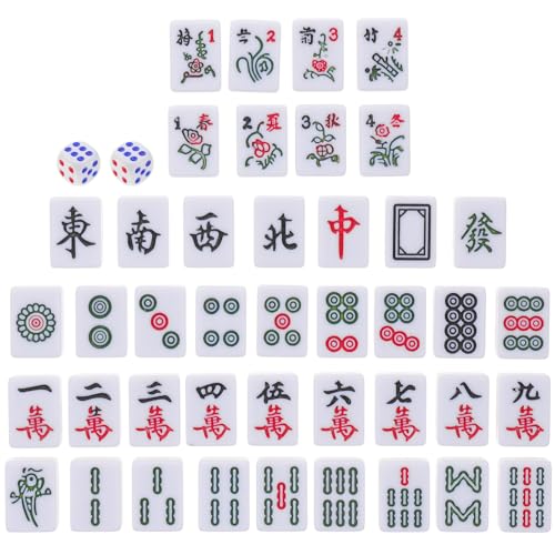 Mini mahjong portátil con caja de almacenamiento rosa miniatura 1