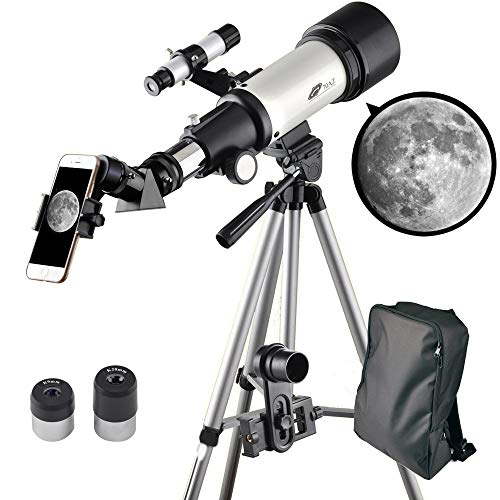Telescope 70400 Refractor Scope for Kids and Beginners-70mm Aperture and 400mm Focal Length-Come with a Smartphone Mount - Thumbnail 6