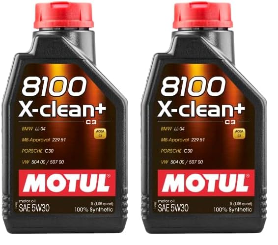 Motul 106376 8100 X-Clean+ 5W30 1 Ltr. (Packung mit 2)