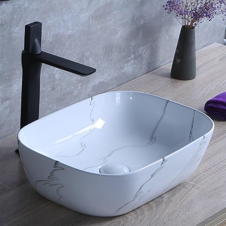 Umywalka Nablatowa, Umywalka Nablatowa Łazienkowa, Ceramiczna Umywalka Nablatowa, Umywalka Nablatowa, Umywalka Łazienkowa, Umywalka Artystyczna, Okrągła, Prosta, Modna Um