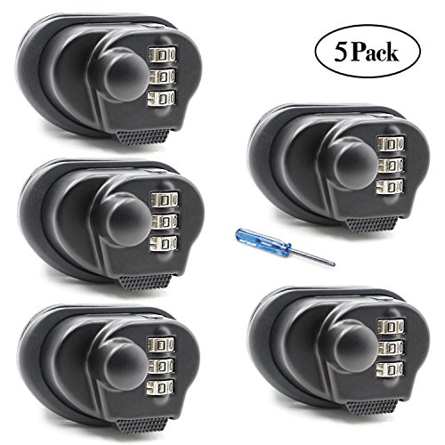 Trigger Lock 3 Digit Combination Gun Lock 5 Pack Fits Pistols Hand Gun