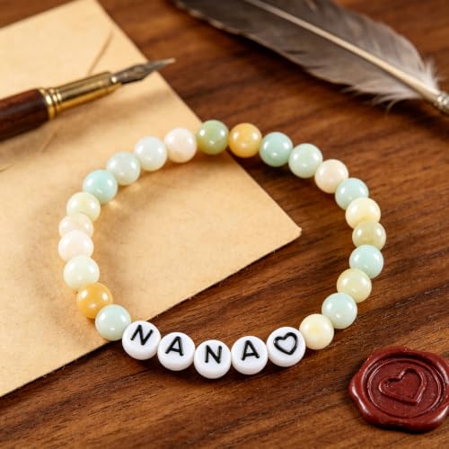 Image of Kivosliviz Nana Bracelet Beaded Gifts from Granddaughter Grandson Mothers Day Jewelry Nana Bracelet