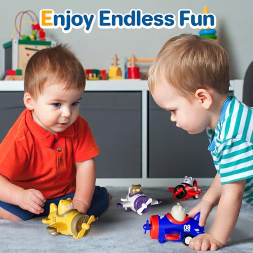 Airplane Toys for Toddlers 1-3: Press and Go Cars Toys for 1 2 Year Old Boy - Christmas Birthday Gifts for 1 2 3 Year Old Boys Girls Toddler Toys Age 1-2 - Image 3