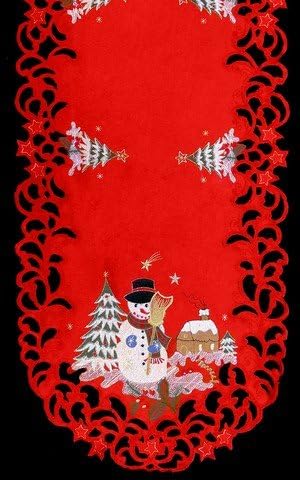 Sinobrite H8508 Snowman Square Table-Topper44; 44 x 44 in.