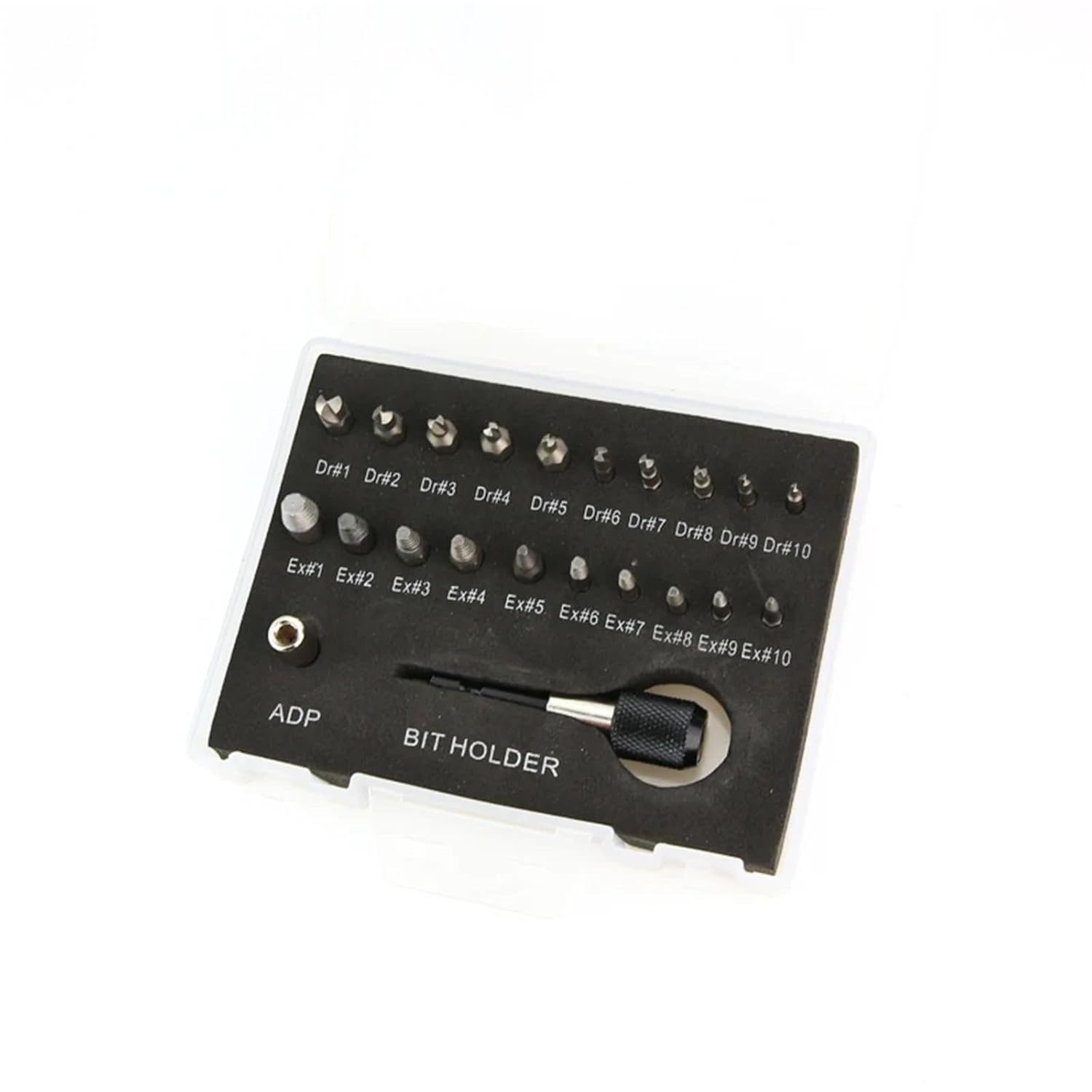 Head Screw Extractor Drill Bit Guide Set Damaged Screw Removal Tool Magnetic Extension Bit Holder Socket Adapter 22/33Pcs(Extractor Silver 22)