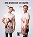5 pcs Cleaver Butcher Costume - Halloween Costumes For Men - Adult & Teen One Size Fits All - 2023 Trending Fancy Dress - UK Based Brand