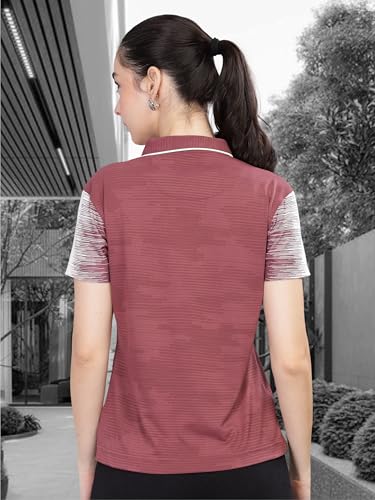 Image of STELLERS Women's Half Sleeve Active Wear Polo T-Shirt| Feather Touch Feel | Regular Fit | Odour Resistant | Anti-Static | Wrinkle Free | Quick Dry | Stretchable | Lightweight | Sweat-Proof