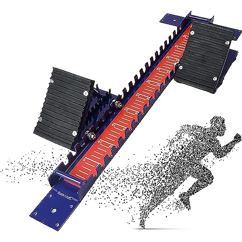 Blocco di partenza regolabile in alluminio per pista e campo, design leggero con cuscinetto antiscivolo e righello per carte, perfetto per l'allenamento scolastico e la pratica atletica