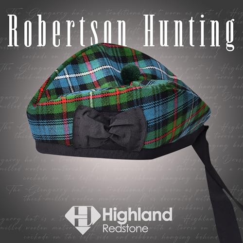 Image of Glengarry Cap-Traditional Scottish Hat, Acrylic Wool Tartan Glengarry hat, Kilts /Bagpipes Accessories