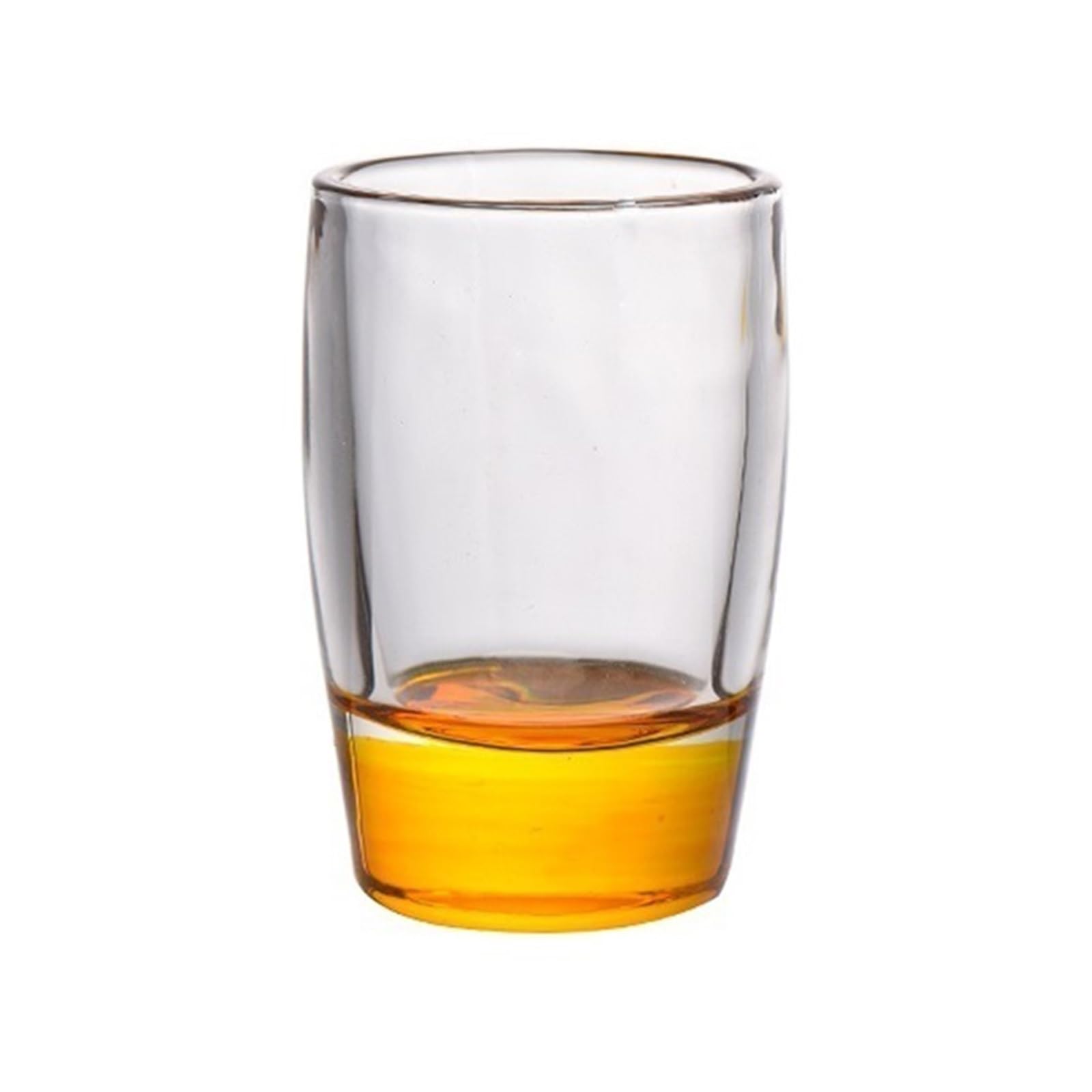 Drap en Soie glacée, Verre à Shot Base colorée 1,5 oz Transparent Multicolore for spiritueux Whisky Tequila Vodka(Yellow)