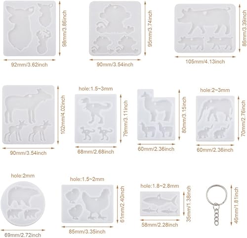 Vista 29 de 6 moldes de fundición de resina de silicona, corazón de perro, huellas de pata de perro, llavero de palabra de hueso, molde de fundición de jabón
