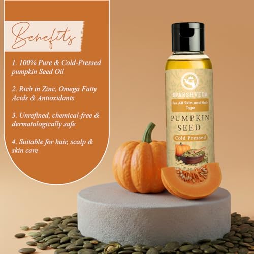 Image of Cold-Pressed Pumpkin Seed Oil (120 ml) - Natural, Undiluted, Rich in Vitamin E & Essential Fatty Acids for Skin, Hair & Wellness.