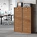 Tribesigns 4-Drawer File Cabinet with Lock, Locked File Cabinet with Key, Tall Wooden Filing Cabinets for Home Office, Vertical Office Storage for Legal Size/Letter/A4/Files, Brown