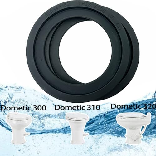 Image of 385311658 RV Toilet Seal Replacement Dometic 300 310 320 High-Grade Rubber 2Pk | RV Toilet Seal Replacement, 385311658, Fits Dometic 300 /310 /320, High-Grade Rubber, Leak-Proof, 2-Pack, Durable