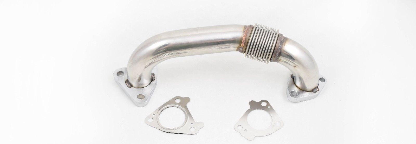 Bolt On Driver Side Up-Pipe with Gaskets For LB7 LLY LBZ LMM LML 6.6L GM Duramax Diesel 6.6