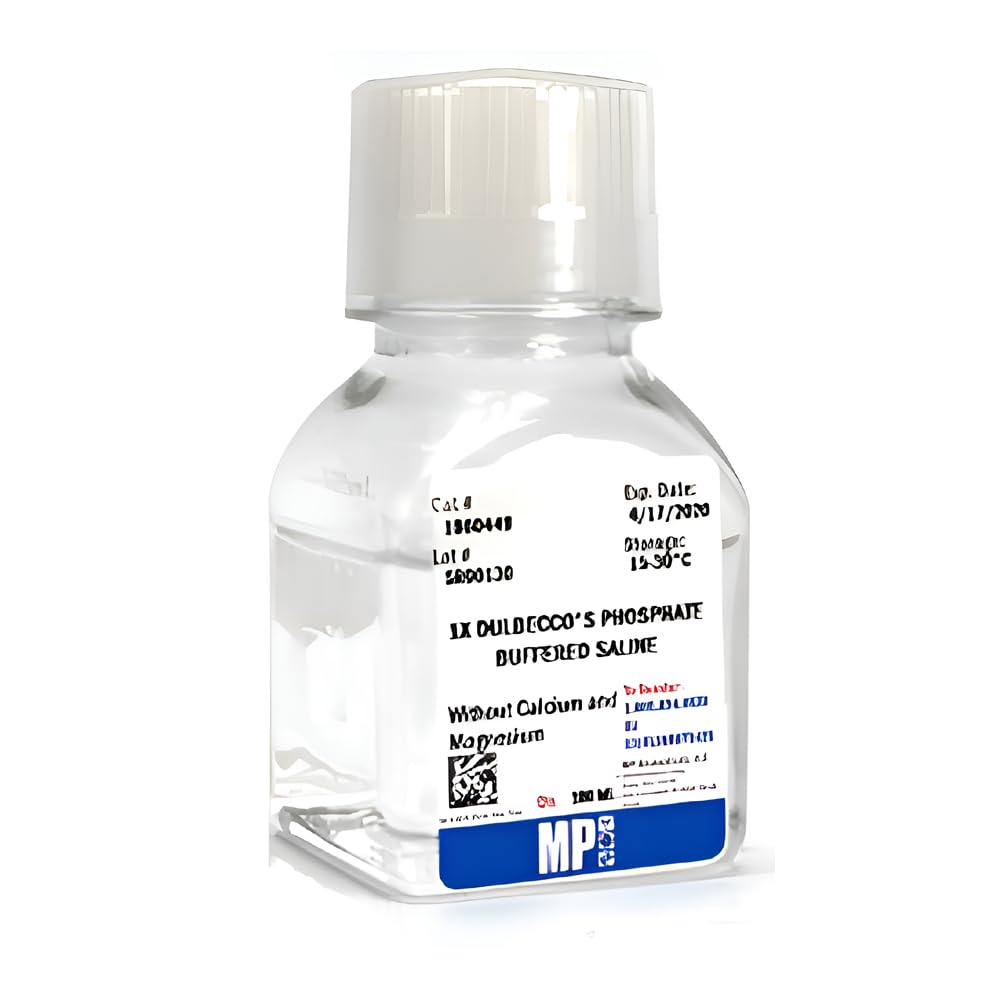 MP Biomedicals 091860454X6 1X Phosphate Buffered Saline Dulbecco's Formula Without Magnesium and Calcium, 500mL (Pack of 6)