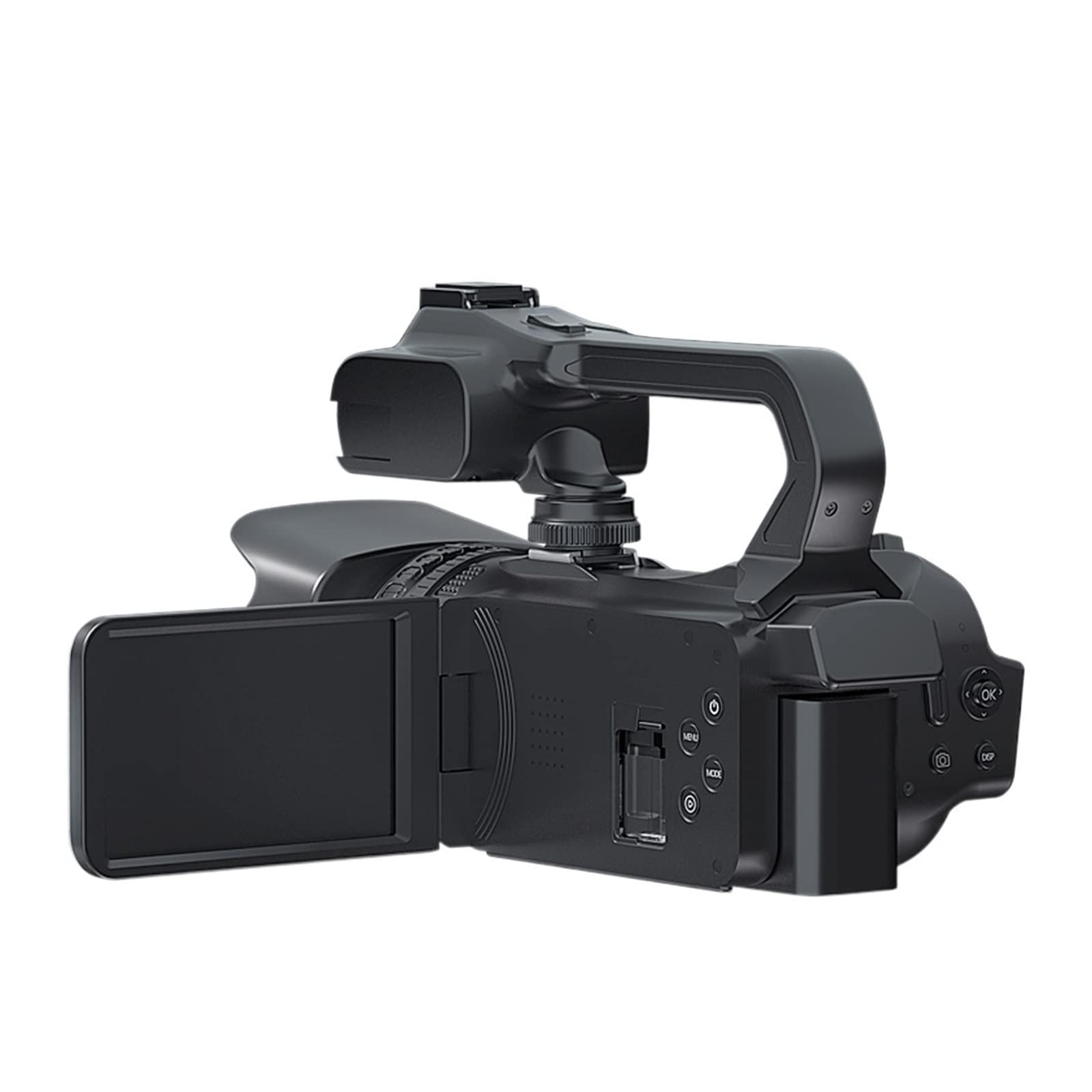 Caméra vidéo Caméscope Caméra vidéo Professionnelle 4K Caméscope 64MP 4quot;Écran Tactile Full UHD Vlog Streaming Camera Digital Recorder Webcam(32G SD Card,with Microphone)