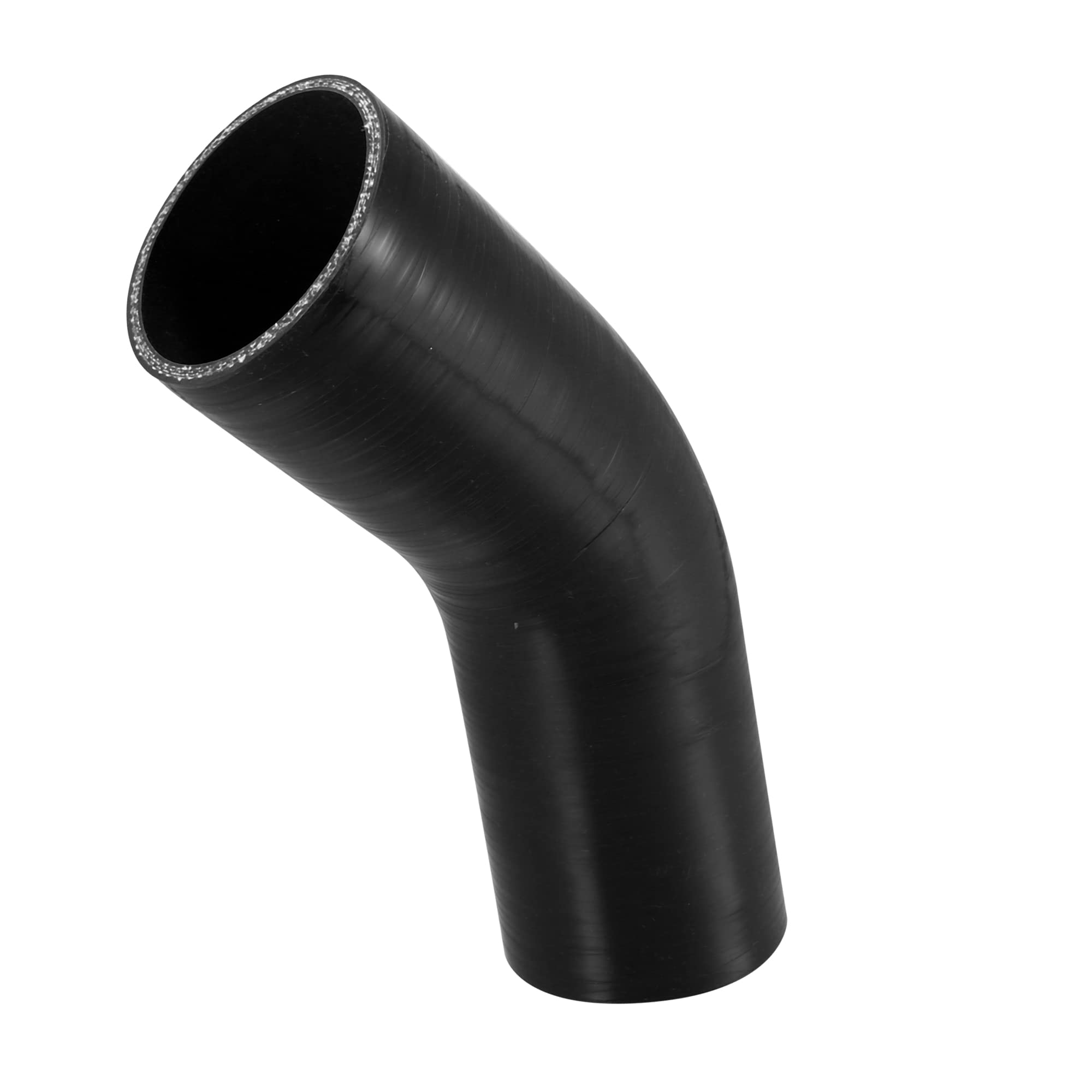 A ABSOPRO 70mm 2.75" ID 45° Silicone Auto Riduttore Tubo Collettore Tubo BK