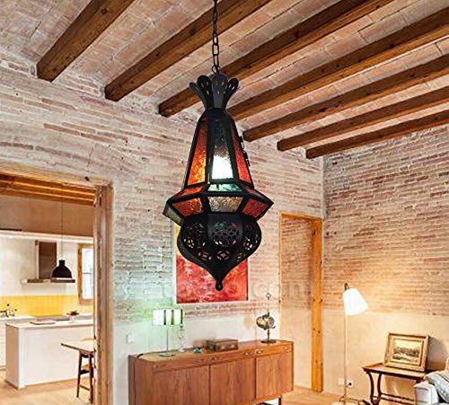 Marokkanische Lampe Pendelleuchte, Marokko Kunsthandwerk Design Deckenleuchte Marokkanische Hängeleuchte E27 Fassung… – Bild 5