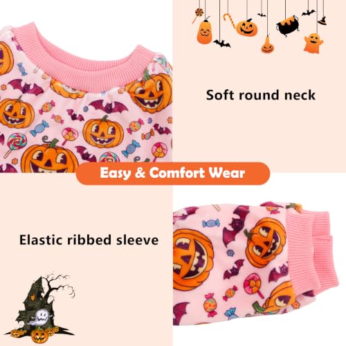 Image of CuteBone Small Dogs Outfit Soft Puppy Onesies Pjs Halloween Dog Pajamas Pet Coat Cat Apparel Comfy Doggie Jumpsuit Bodysuit for All Seasons P351L