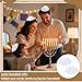 FINGERINSPIRE 4Pcs White Satin Kippah 6.3inch in Diameter Polyester Rosh Hashanah Yamaka Prayer Hat High Holidays Silky Yarmulke Yom Kippur Yamulke for Shul Wedding Bar/Bat Mitzva Shabbat 4 Panel