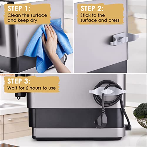 4pcs Cord Organizer for Appliance - kitchen Gadgets Cord holder Winder Holder Stick On, Adhesive Cord Keeper for Blender Mixer, Coffee Maker, Air Fryer,Kitchen Accessories