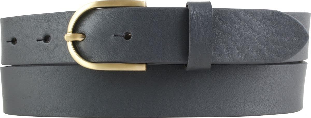 BELTINGER Cintura da donna in metallo 3 cm | Cintura in pelle dorata look metallico 30mm | Cintura in pelle metallica in oro | Oro rosa 80cm