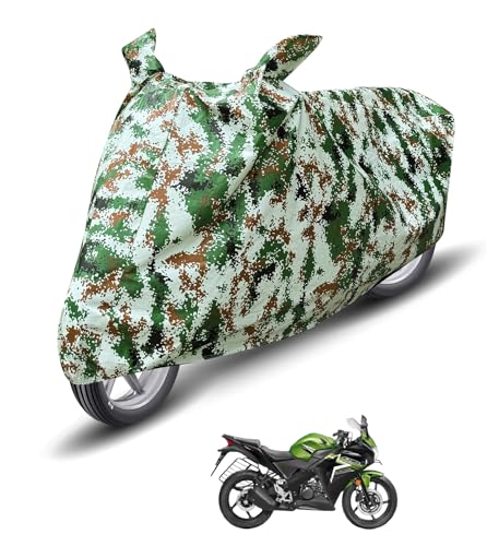 Image of Auto Hub Waterproof Bike Cover Compatible with CBR 150R Dustproof, UV Protection Two Wheeler Bike CBR 150R Cover - Forest