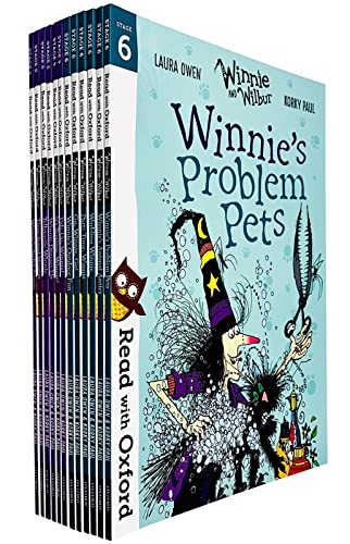 Read With Oxford: Winnie and Wilbur 12 Books Collection Set Level Stage 5 & 6 (Age 5 - 6) (Tidy Up,Winnie!, It's Teatime,Winnie!, Winnie Dresses Up, Winnie's Outdoor Fun and More)