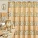Popular Bath Sinatra Champagne and Gold 8 Piece Shower Curtain and Resin Wastebasket Set