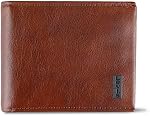 Levi's Porte-monnaie classique bifold homme avec plusieurs fentes de cartes et fenêtre d'identification, voyageur brun, une taille, porte-magne classique bi fold avec plusieurs emplacements de cartes