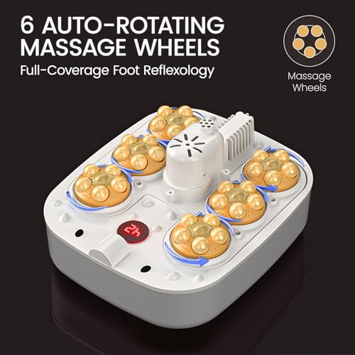 Collapsible Foot Spa with Heat,Remote Temperature Control and Bubble,Foot Bath Tub with 6 Massage Rollers,Timer Multiple Level Heating, Electric Pedicure Foot Spa Machine for Feet Care