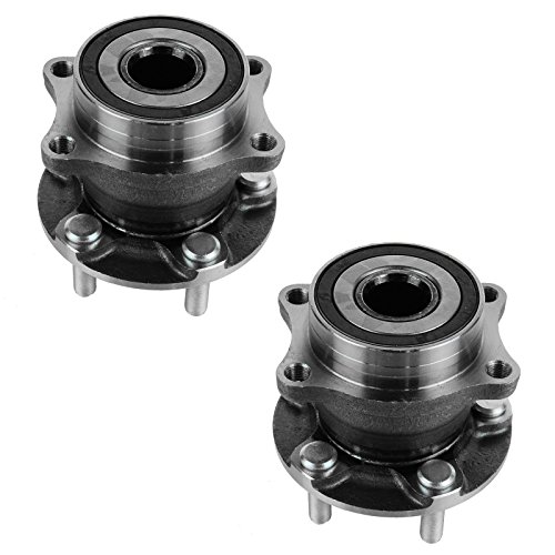 Image of TRQ Rear Left and Right Wheel Bearing and Hub Assembly Set 2 Piece Compatible with 10-14 Subaru Outback 10-14 Legacy 09-13 Forester 19-21 Crosstrek Hybrid 13-19 BRZ 13-16 Scion FR-S 17-20 Toyota 86