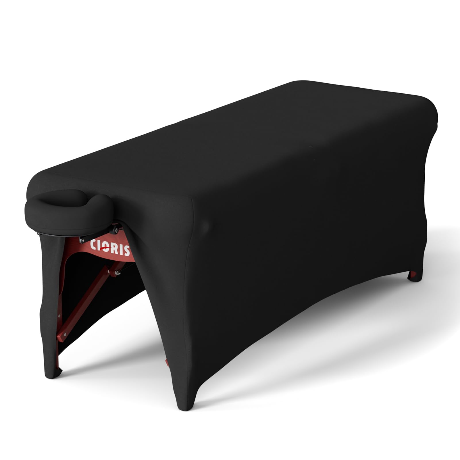CLORIS Elastic Massage Table Cover Protective Spa Treatment Sheet Excellent Universal for Massage Lash Table with Headrest Cover - Black