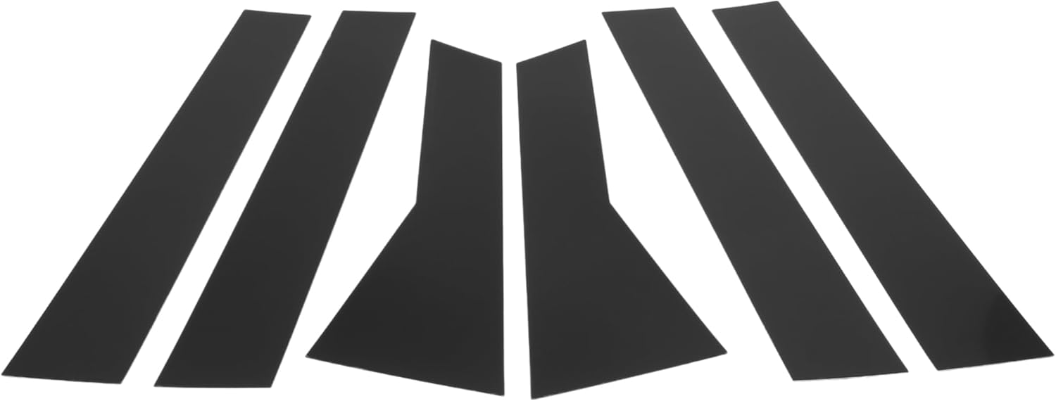 Door Pillar Window Trim - Car Front Rear Left Right Side Anti Scratch Sticker - for Honda CRV 2012-2016 Plastic Black - 6 Pcs