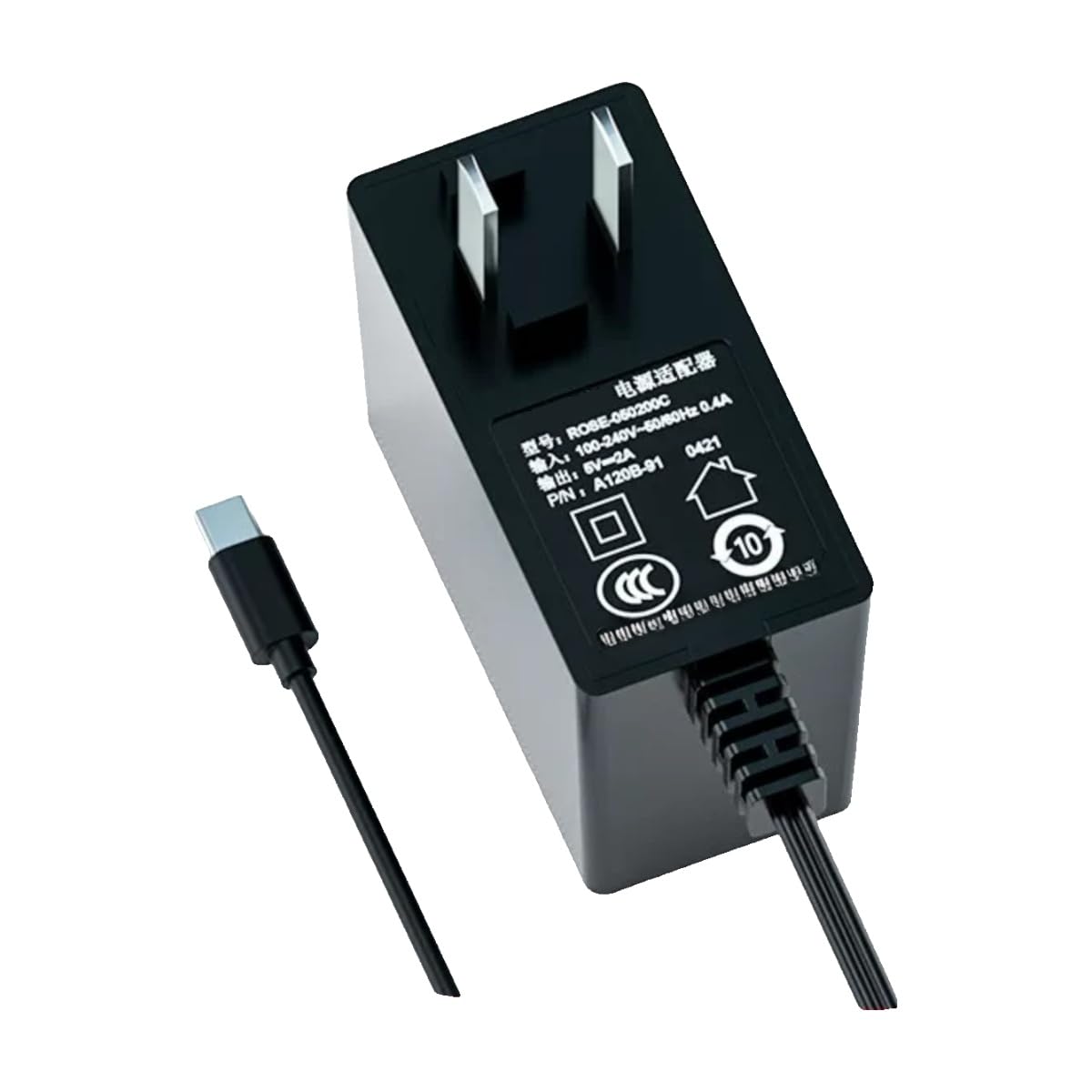 Adattatore di alimentazione 5 V 2 A 1, m Tipo C
