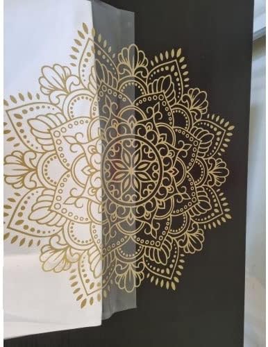 Miniatura 2 de Vinilo decorativo para pared con diseño de mandala, decoración de estudio de yoga y meditación, papel tapiz con cabecera de mandala de flores