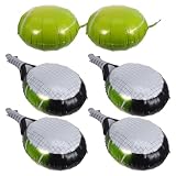 MAJORMENCH Ballons en Aluminium de Balle et Raquette de Tennis, Décorations de Fête Faciles à Suspendre, Usage Solide pour Diverses Occasions Intérieures