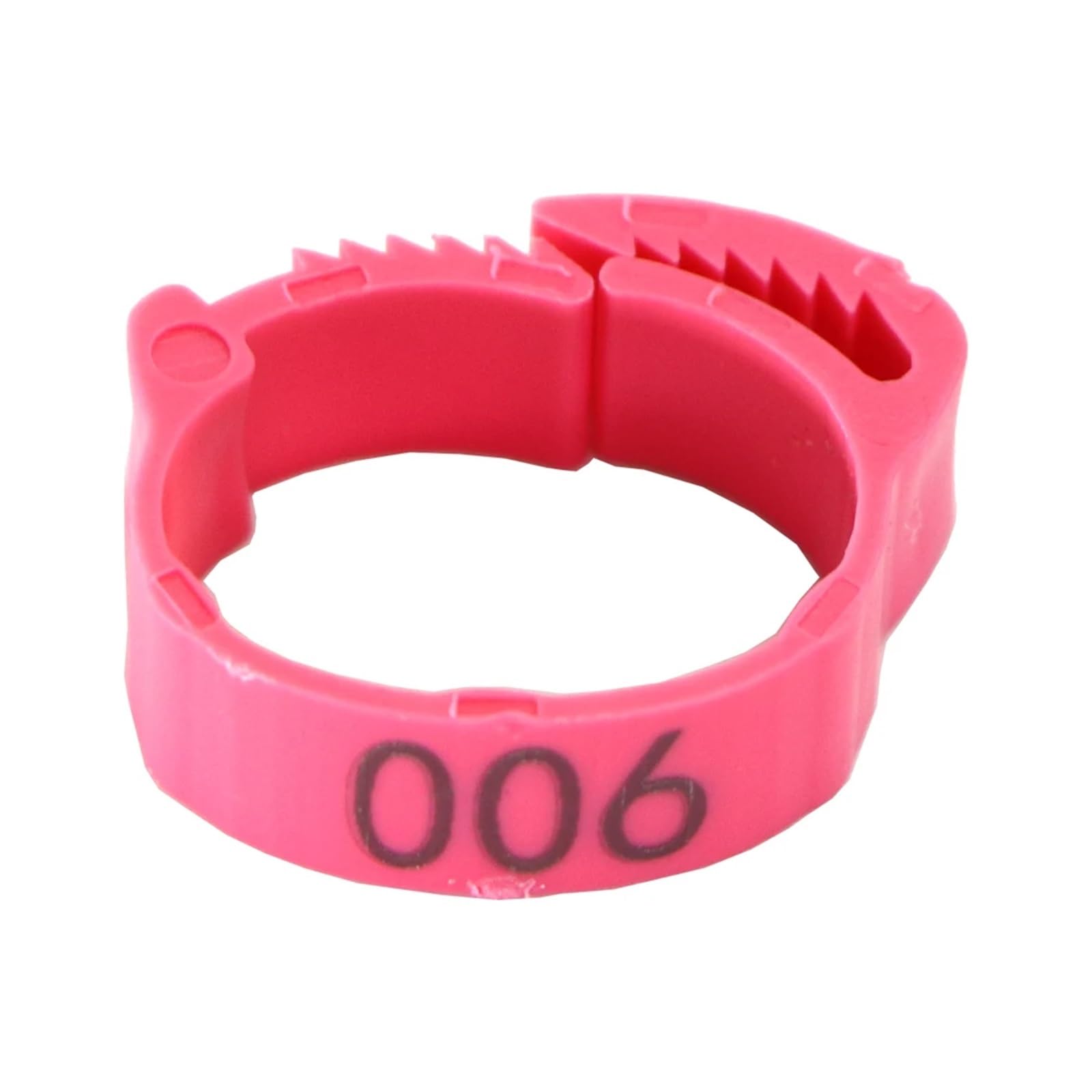 SCMYZLYD Chicken Identification Band, Poultry Tags Adjustable Numbered Plastic Leg Rings Multicolor Pack Of 25 Or 50 For(Pink,25pcs)