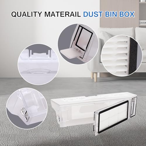 Image of Dust Bin Box Compatible with Roborock Q Revo Robot Vacuum Cleaner /Roborock P10 Vacuum Cleaner - Waste Collection Dustbin Box Replacement Accessories Spare Parts